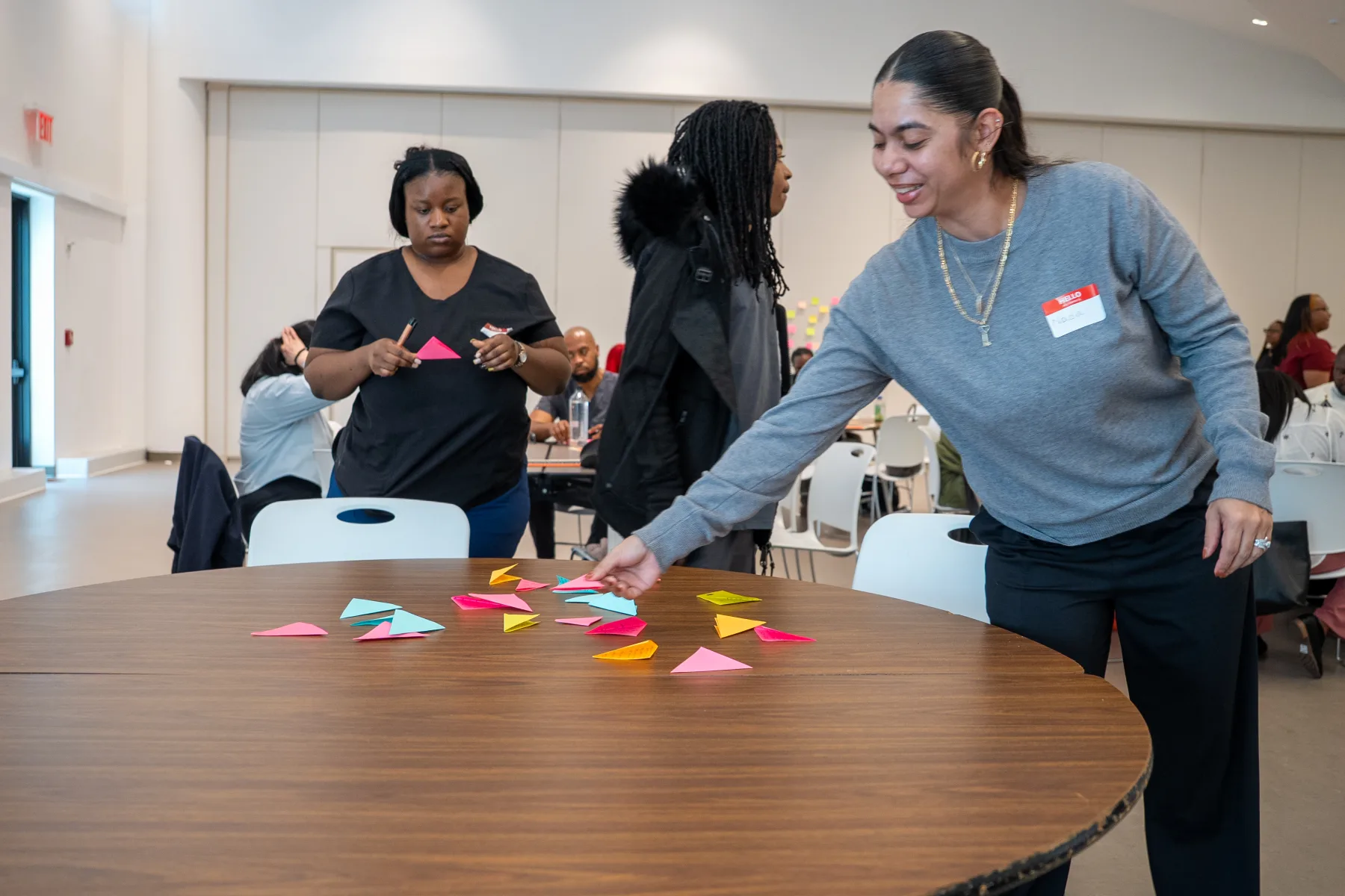 Uplift participants collaborating during a hands-on workshop